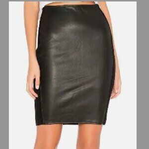Bailey 44 Tolstoy Black Eco-Leather Pencil Skirt Size L (NWT)